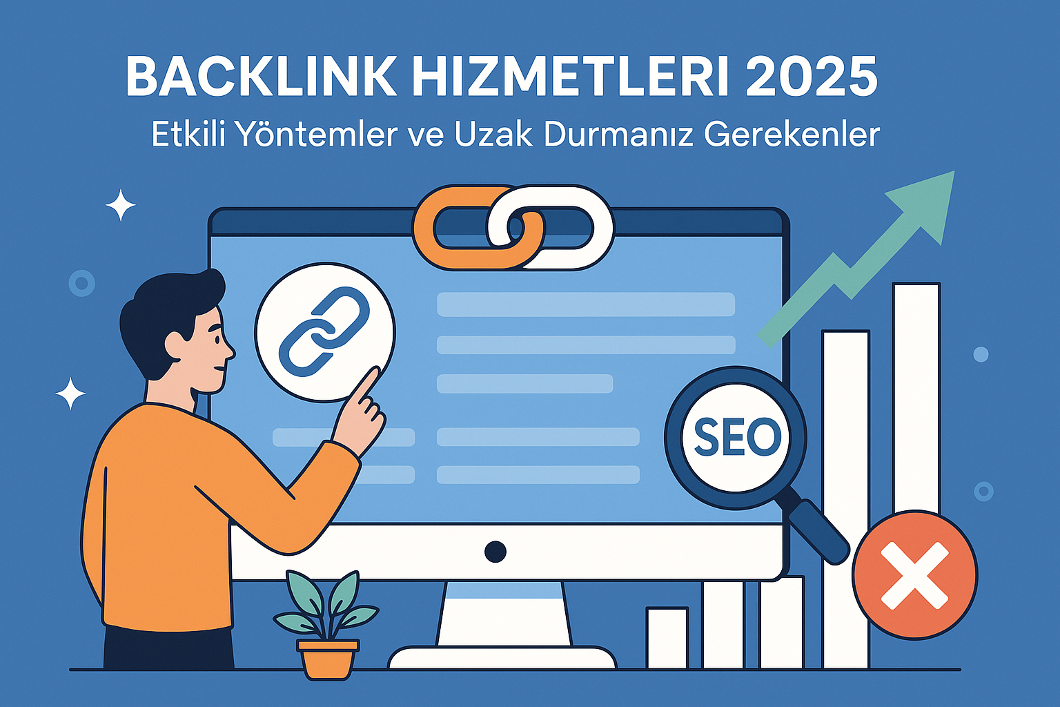 SEO içeriğini güncellemenin sıralamalara etkisini anlatan dijital analiz temalı illüstrasyon