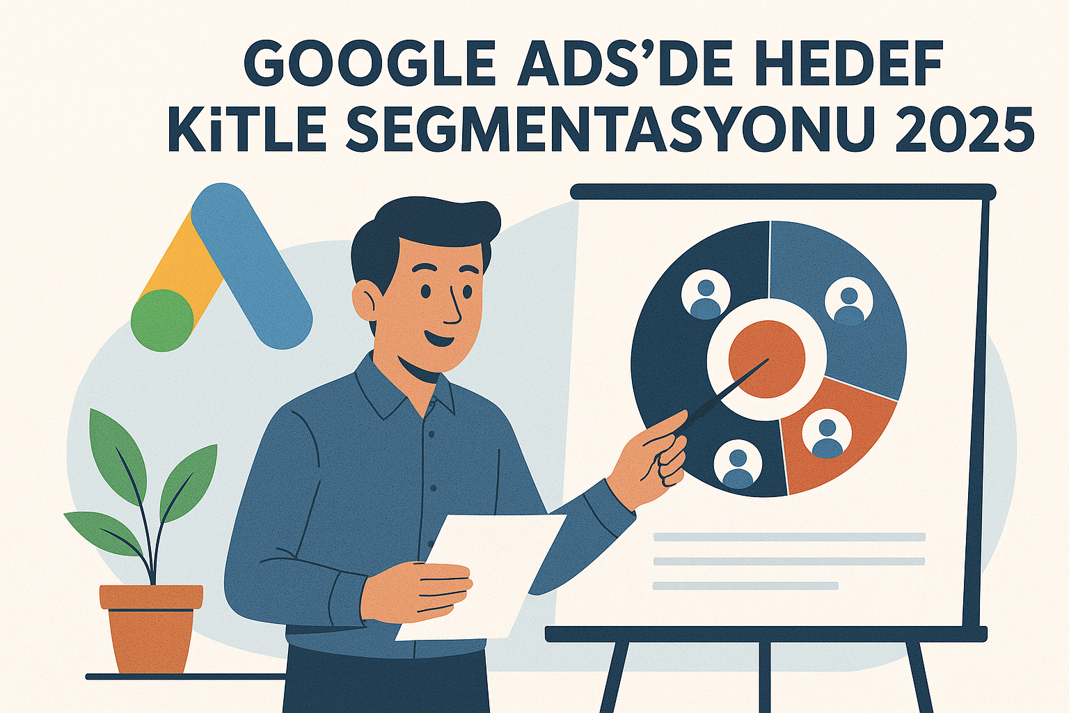 Google Ads'de hedef kitle segmentasyonu yapan pazarlama uzmanı