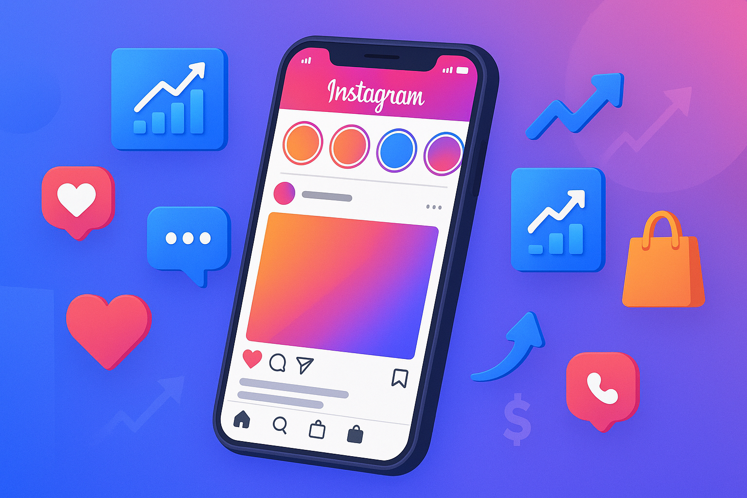 Instagram Reklam Verme Rehberi 2025 | Go Dijital Ajans Instagram reklam verme rehberi 2025 - Akıllı telefonda Instagram uygulaması ve sosyal medya reklam göstergeleri